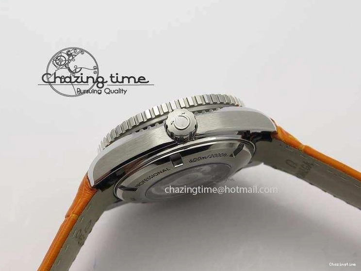 0108 Reliable Planet Ocean Professional SS V6F 37mm Ladies Orange Bezel On Orange Leather Strap A 8255